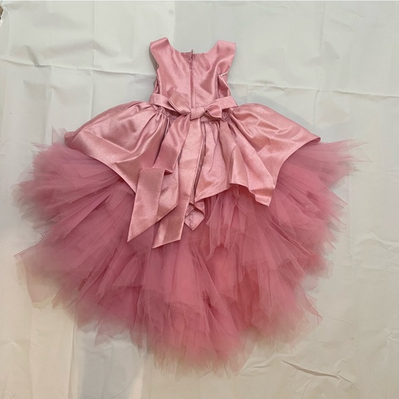 Stunning Girls’ Formal Dress with Pink Tulle & Accent Coat | Size 4 - Picture 7 of 14